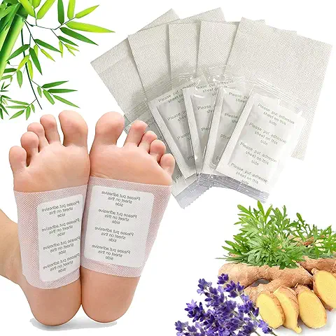 100 PCS Parches Detox para Pies, Parches Desintoxicantes 100% Naturales Parches Para Los Pies, Alivian el Dolor y Mejoran el Sueño, Eliminan la Humedad y el Frío  