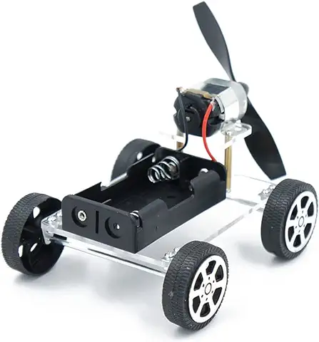 130 Brush Motor Mini Viento Juguete Educativo Robot de Coche DIY Experimento Científico Aprendizaje Kit de Circuito de Motor de Coche de Viento para Arduino,Ciencia de Motor Eléctrico para Niños  