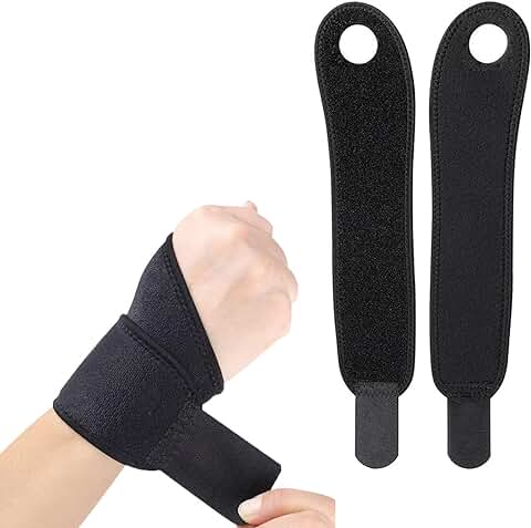 2 Muñequeras Deportivas Tenista Golfista Soporte Muñeca Túnel Carpiano Apoyo Mano Protección Ejercicio Deportivo Artritis Tendinitis Esguince Unisex  