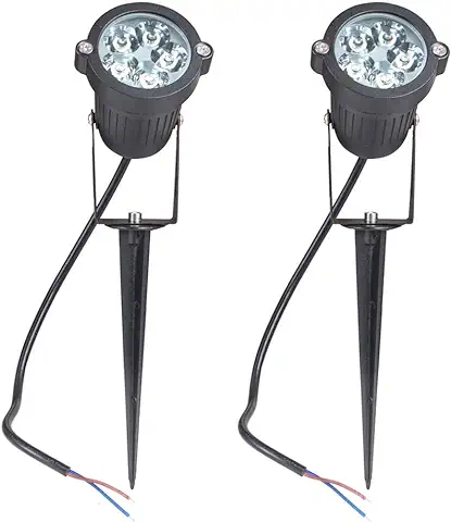 2 Packs, 5W LED Impermeable IP65, Luz de Paisaje al Aire Libre AC 85-265V Focos de Exterior , de Iluminación Para Calzada, Patio, Cesped, Pathway, Jardín (Verde)  