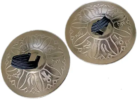 2 Platillos de dedo para Bailar el Vientre Dorados, Instrumentos Musicales de Latón, Accesorio para Bailar Bailarín Fiesta  