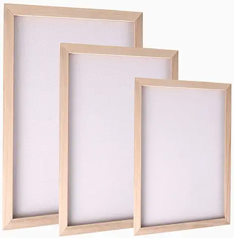 3 Pieza Marco para Fabricación de Papel,Tradicional de Fabricación Papel ,Rectángulo Macizo Papel de Madera Hacer Molde,para Hacer Papel de Bricolaje Pintura Hecha a mano  