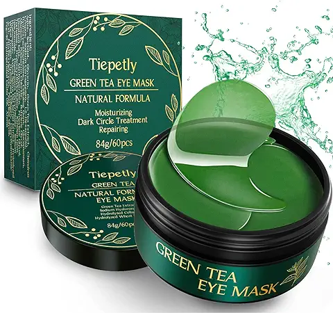 30 Pares Parches Ojos, Parches Ojeras de té Verde, Colageno Parches Contorno de Ojos, Eliminar Parches Ojos Bolsas y Ojeras, Patas de Gallo e Hinchazón, Hidratante… (green tea)  