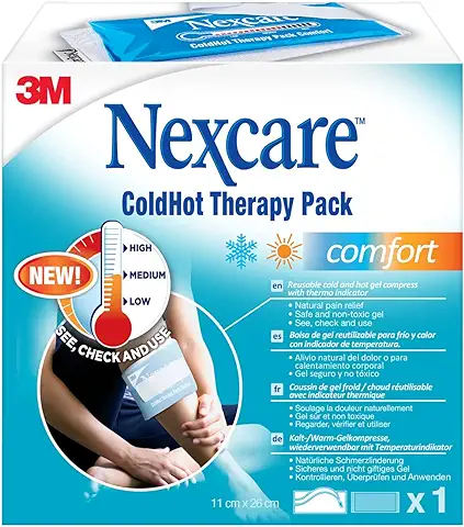 3M Nexcare ColdHot Therapy Pack Comfort, Caja de 1 Unidad (11cm x 26cm) Ayuda a Disminuir la Hinchazón, la Inflamación y el Dolor, Bolsa Reutilizable con Gel no Tóxico  