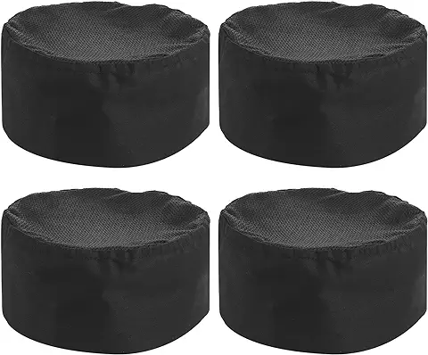 4 Piezas Gorro de Cocina Unisex Ajustable para Cocina Gorro de Chef Correa Elástica Talla Unica Gorros Cocinero Se Adapta a la Mayoría de Las Camisetas Negras de Malla Transpirable Mujer Hombre  