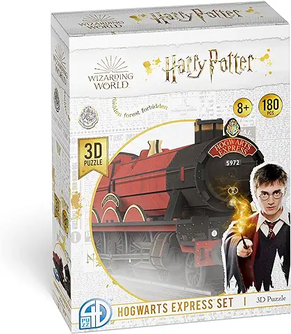 4D Build - PUZZLE 3D HARRY POTTER HOGWARTS EXPRESS - Rompecabezas 3D Juego Construcción - 180 Piezas sin Pegamento - Puzzles para Adultos y Niños - 6068483 - Juguetes Niños 8 Años +  