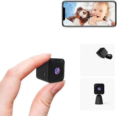 4K HD Mini WiFi Cámara Espía Oculta para Ver En El Movil, Micro Camara Vigilancia Inalambrica Interior Oculta Larga Duracion Spy CAM con IR Visión Nocturna Detección De Movimiento  