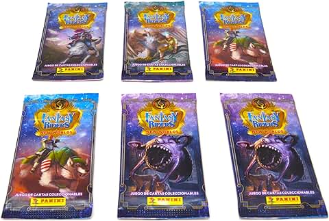 6 x Fantasy Riders Sobres 6 x Juego de Cartas Mixtas. Juego de Cartas Coleccionables, 6 Paquetes, Resurgir de los Dragones  