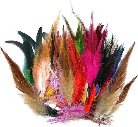 70 Plumas para Manualidades, Plumas de Colores, Grandes para Manualidades, Plumas Decorativas para Atrapasueños, Manualidades, Plumas Coloridas para Niños, arte Creativo, Fiesta de Cumpleaños,  