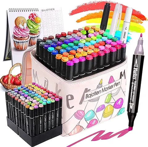 80 Colores Rotuladores Alcohol, Rotuladores de Alcohol Con Estuche De Transporte Para Artistas Y Diseño De Manga Para Colorear Para Adultos, Rotuladores Base de Alcohol Para Pintar, Dibujar  