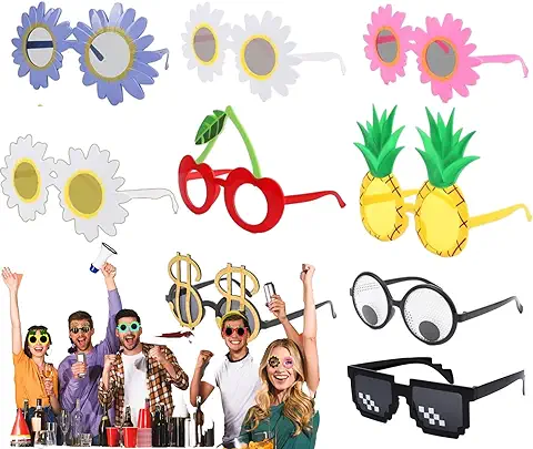 9 Pares Gafas de Fiesta - Gafas Divertidas para Hora Loca Boda, Accesorios de Fiesta Temática, Incluye Gafas Minion y Alien, Ideal para Despedida de Soltera, Halloween y Decoraciones de Fiesta  