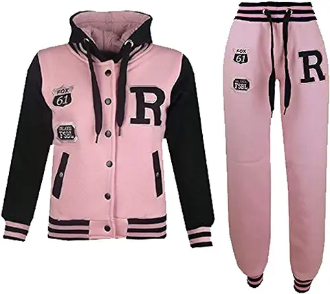 A2Z 4 Kids Chándal de Béisbol rosa para Niñas y Niños, Chaqueta y Pantalones Deportivos con Capucha para Niños de 2, 3, 4, 5, 6, 7, 8, 9, 10, 11, 12, 13 Años  