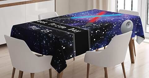 ABAKUHAUS Galaxia Mantele, Geek Nerd Día del Orgullo, Fácil de Limpiar Colores Firmes y Durables Lavable Personalizado, 140 x 200 cm, Azul Negro y Rojo  