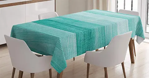 ABAKUHAUS Teal Mantele, Pascua Tema de Vacaciones, Estampado con la Última Tecnología Lavable Colores Firmes, 140 x 200 cm, Turquesa  