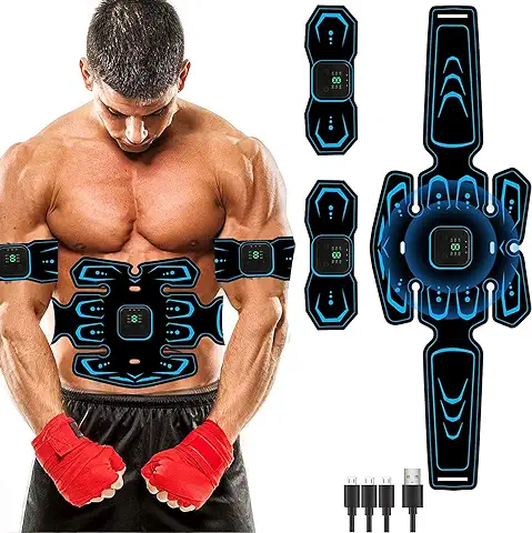 Abdominales Electroestimulacion,Electroestimulador Muscular Abdominales, EMS Estimulación, Cinturón Muscular Abdominal, Estimulación Muscular para Fortalecer y Regenerar los Músculos Abdominals  