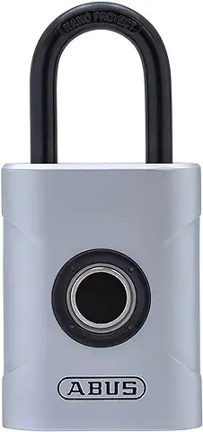 ABUS Touch 57/45 - Candado para Huellas Digitales (resistente a la Intemperie, IP66 e IP68, para Gimnasio, Oficina, Casa, Jardín, Etc.), Color Plateado  