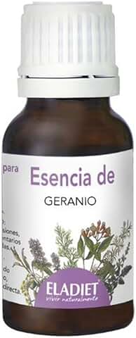 Aceite Esencial de Geranio - 15 ml - Ayuda a Mantener el Bienestar Respiratorio - Efecto Calmante - Contribuye a Reducir las Molestias en la Garganta - Eladiet  