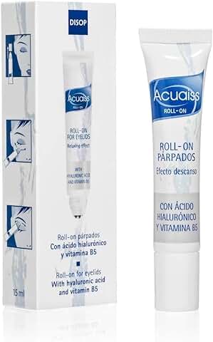 Acuaiss Roll-on para Ojos con Ácido Hialurónico y Vitamina B5. Efecto Lifting, Anti Bolsas e Hidrata los Párpados - 15 ml  