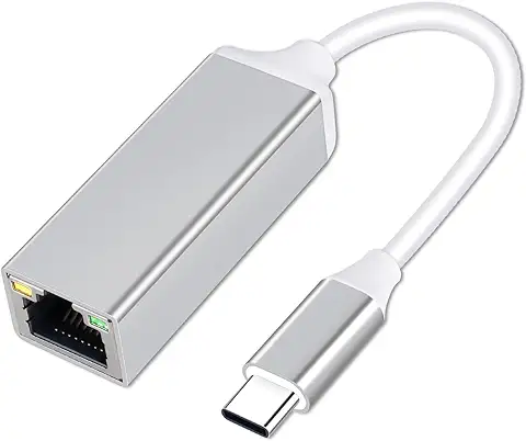 Adaptador USB C a Ethernet, Seminer Type-C a RJ45 Gigabit Ethernet Adaptador de Red LAN Compatible con MacBook Pro 2019/2018/2017, MacBook Air y más  