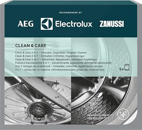 AEG M3GCP400 - Limpieza y Cuidado para Lavadoras y Lavavajillas 3 en 1 (6 Unidades): Descalcificador, Desengrasante y Desinfectante  