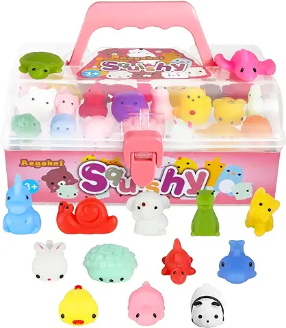 Aeyohni Squeeze Toys Squishy Juguetes para Fiestas Infantiles, 50 Unidades, Pascua, Navidad, Regalo de Aula, Cumpleaños, Regalo para Aliviar el Estrés  