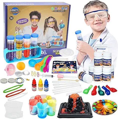 Aimiffy Ciencia Y Juego Lab Kit Experimentos Científicos Para Niños 8+ Años, Químico Laboratorio Químico, Cristal de Crecimiento, Color Mágico, SK-001  