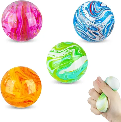 Ainiv 4 PCS Bolas Antiestres Adultos y Niños , Stress Ball Arcoíris Que Alivian la Tensión, Squishy Juguetes Anti Estrés Bolas Que Alivian la Ansiedad para Apretar, Tdah, Autismo  