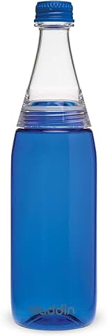 Aladdin Fresco Twist & Go Botella Agua 0.7L Azul – Botella de Agua Deportiva - Apta para Bebidas Carbonatadas - Libre de BPA - Apta Para Lavavajillas  