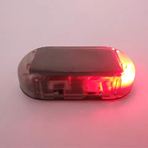 Alarma de Coche Luz LED Luz de Seguridad Solar Sistema Ficticio Sistema Antirrobo Flash Parpadea Lámpara Rojo  