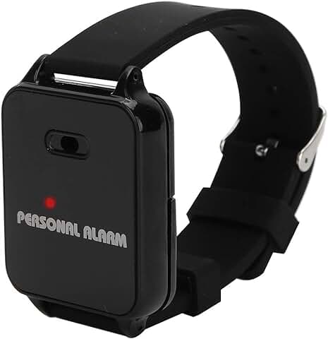 Alarma Personal de Autodefensa con luz Intermitente, Pulsera para Correr al aire Libre, Sirena de 120 dB, Dispositivo de Protección de Seguridad Personal para Niños/mujeres/ancianos (negro)  