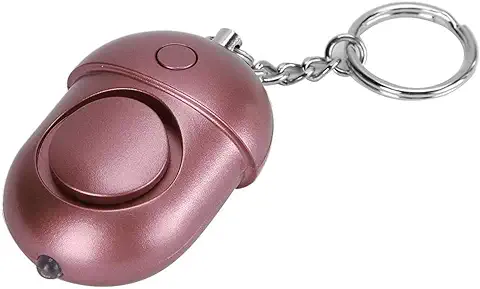 Alarma Personal de Sonido Seguro con luz Intermitente, Llavero, Alarma Personal de 130 dB, Alarma de Seguridad de Autodefensa de Emergencia, Autodefensa de Emergencia para Niños y Ancianos(oro Rosa)  