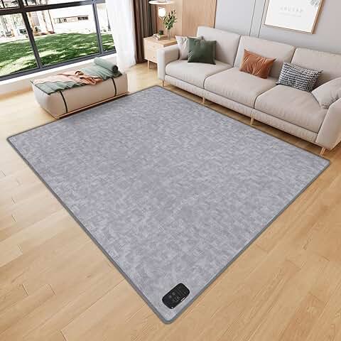 Alfombrilla Calefactora Eléctrica, Alfombra Calefactora de Cristal de Carbono con Temperatura y Temporizador Ajustables, Almohadilla Calefactora for pies for Oficina y Dormitorio en casa ( Size : 100X  