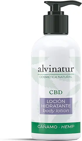 ALVINATUR - Loción Hidratante CBD 250ml, Corporal, Cuidado de la Piel, Secas y Sensibles, Con Aceites Esenciales, Botella con Dosificador  