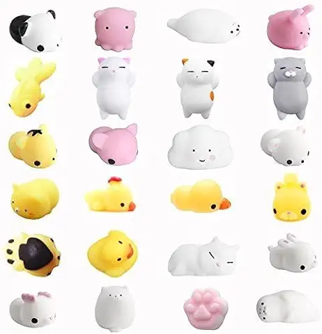 Amaza 24 Piezas Squishy Kawaii Squishies Animales Slow Rising Squeeze Animal Stress Reliever Anti-Stress Juguete (Multi)  