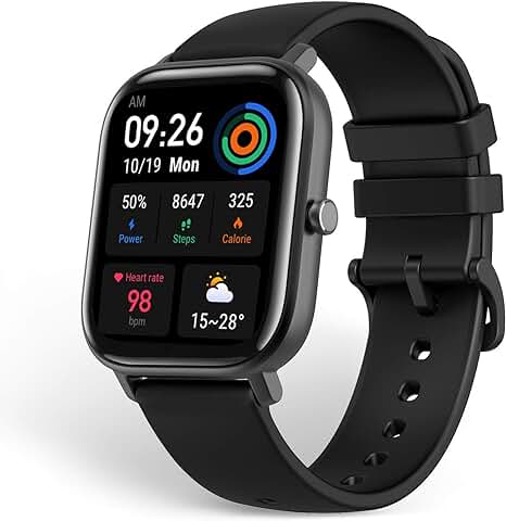 Amazfit GTS Reloj Inteligente Smartwactch Deportivo 14 Días de Duración Batería GPS+Glonass Seguimiento Biológico BioTracker™ PPG Frecuencia Cardíaca 5ATM Bluetooth 5.0 iOS & Android (Black)  