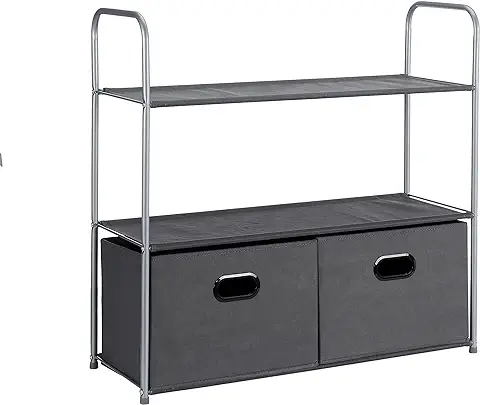 Amazon Basics - Organizador de Armario con Cestos, Gris, 83 x 31 x 78.7 Centimeters  