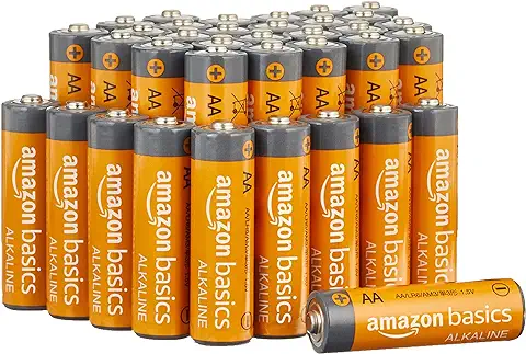 Amazon Basics - Pilas Alkaline AA de alto Rendimiento, vida útil de 10 años, con Apertura Sencilla, 36 Unidad (Paquete de 1)  