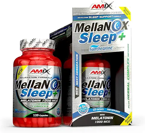 Amix MellaNOX Sleep Plus 120 Caps Contiene Melatonina, que Contribuye a Disminuir el Tiempo Necesario para Conciliar el Sueño.  