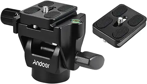 Andoer Monopod Cabeza Inclinable Panorámica Teleobjetivo Observación de Aves con 1 Placas de Liberación Rápida  