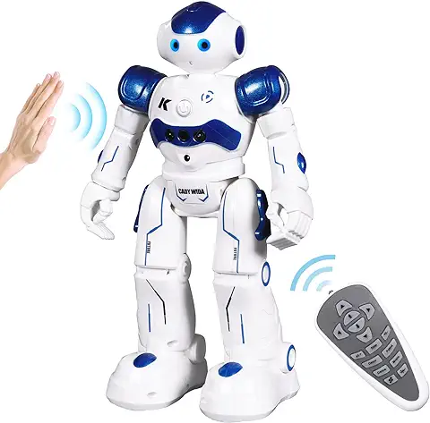 ANTAPRCIS Robot Juguete con Programación y Control de Gestos, Recargable RC Robot Inteligente, Robot de Control Remoto con Funciones de Canto y Baile, Regalo para Niños  