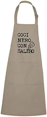 Antracita Delantal de Cocina Cocinero con Salero  