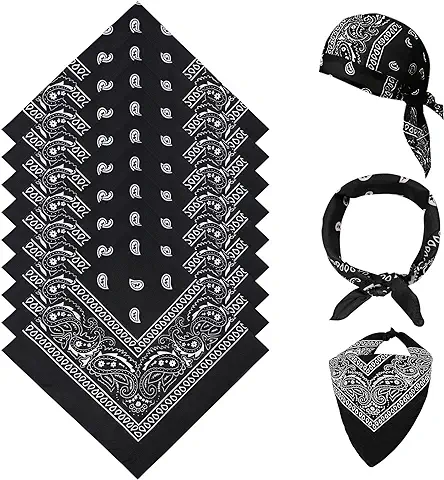 Aomig Pañuelos Cabeza Mujer, Pañuelo Pirata con Diseño Único Estampado, Bandana Hombre de Moda y Deporte, Pañuelos de Colores Unisex para Cuello, Cabeza, Muñeca, Adultos y Niños, 54 X 54 cm  