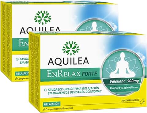 AQUILEA Pack 2x Enrelax Forte 30 Comprimidos - Solución Natural Para La Relajación y El Descanso En Momentos De Estrés  