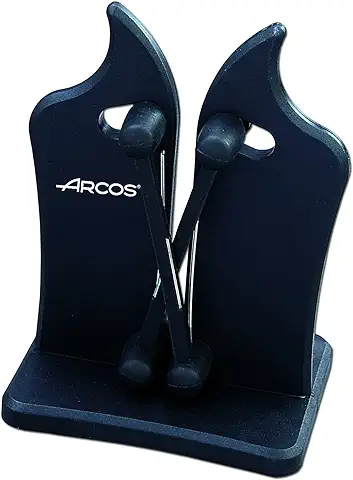 Arcos Professional Knife Sharpener. Premium Knife Sharpener. Effortlessly Sharpen and Safely Handle Your Knives. Made of ABS. Black Color. Keep Your Knives Razor-Sharp with Ease  