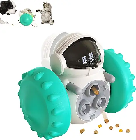 Aresvrgo Alimentador de Comida para Perros Pequeños y Medianos - Juguetes Interactivos para Entrenamiento de IQ - Comedero Lento para Mascotas (Blue)  
