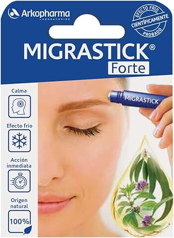 Arkopharma Migrastick Forte Roll On 2ml, para Aliviar y Calmar el Dolor De Cabeza, Migraña, Cefalea, Con Aceites Esenciales  