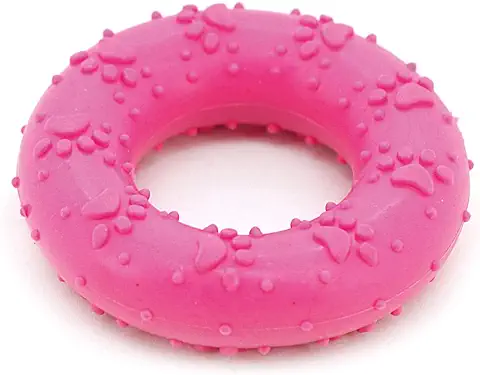 Arquivet Aro Termoplástico Rosa para Perros - 7 cm - Juguetes para Perros - Mordedores y Artículos para Masticar Perros - Juegos para Cachorros - Accesorios para Perros  