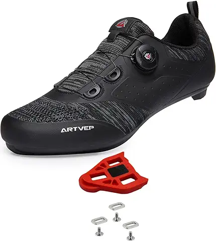 ARTVEP Zapatos de Ciclismo para Hombre y Mujer, Zapatos Bicicleta de Carretera MTB Compatibles con SPD SPD-SL Delta Pedal Look, Zapatos Transpirables para Bicicleta Peloton  