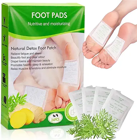 Auflosung Foot Parches De Desintoxicación Para Pies, Naturales Parches Para Los Pies Cuidado, Parches Detox Para Los Pies, Se Utiliza Para Aliviar El Estrés Y Mejorar El Sueño-24pcs  