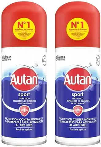 Autan - Pack de 2 Sport Aerosol, Repelente Multi Insecto Deportivo Resistente al Sudor (2 x 100 ml)  